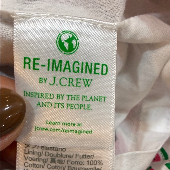 J.Crew🎉 Sleeveless Tiered Watermelon Print Dress pink/white Size - Picture 5 of 13